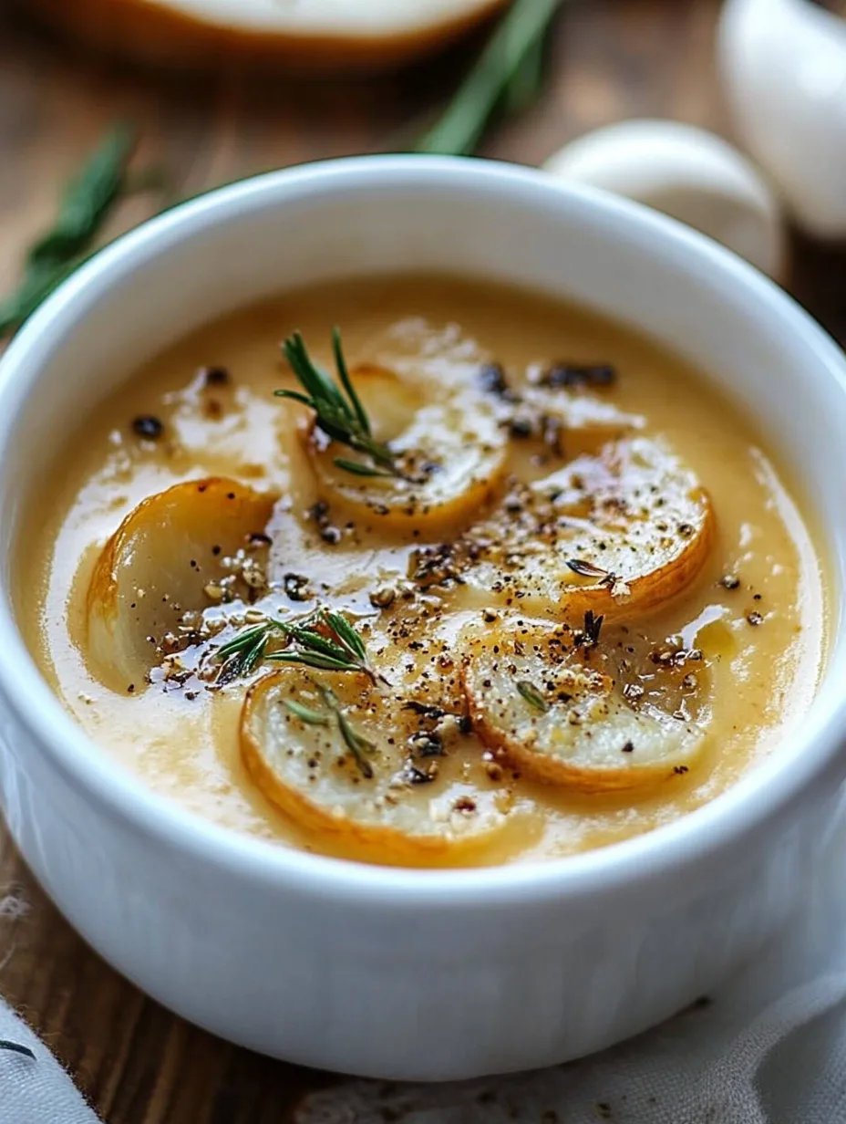 Velvety Country French Garlic Soup