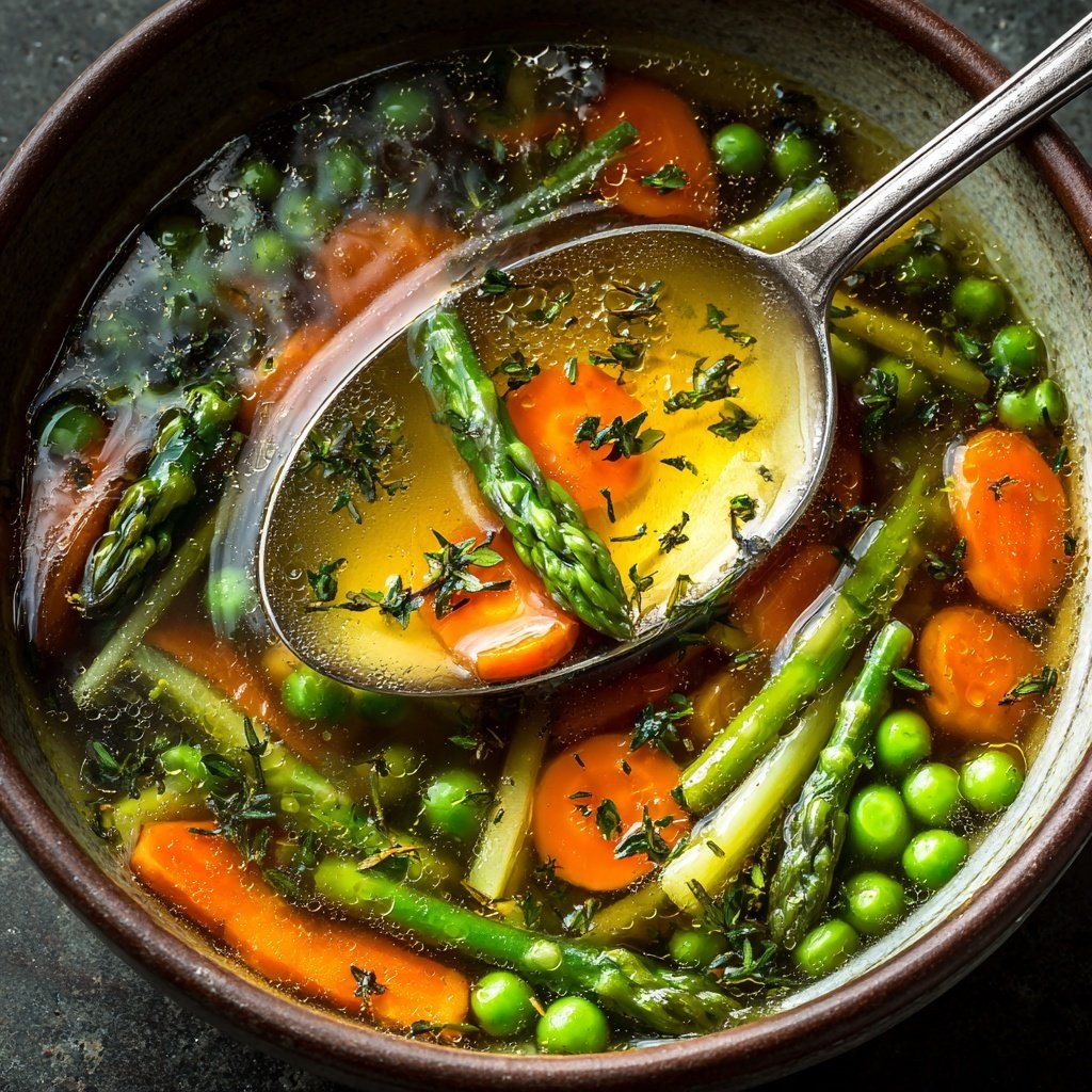 Light Spring Vegetable Broth