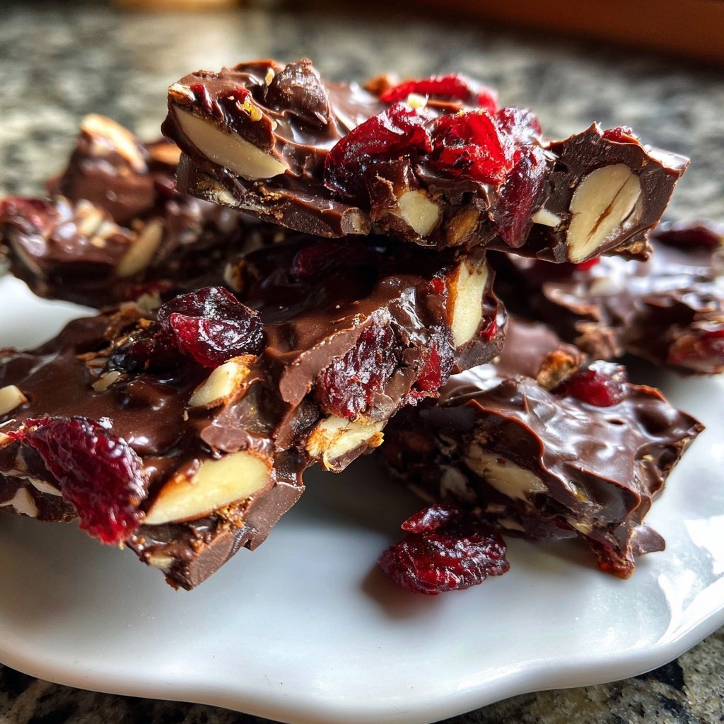 Chocolate Cranberry Almond Bark