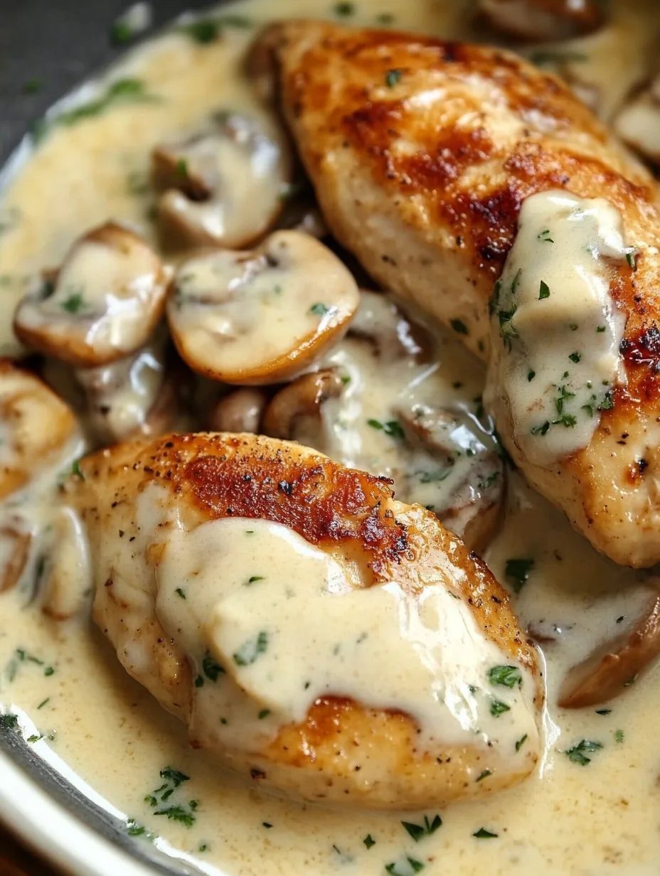 Creamy Garlic Mushroom Chicken