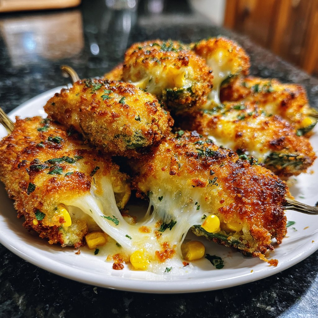 Jalapeno Poppers Stuffed with Corn