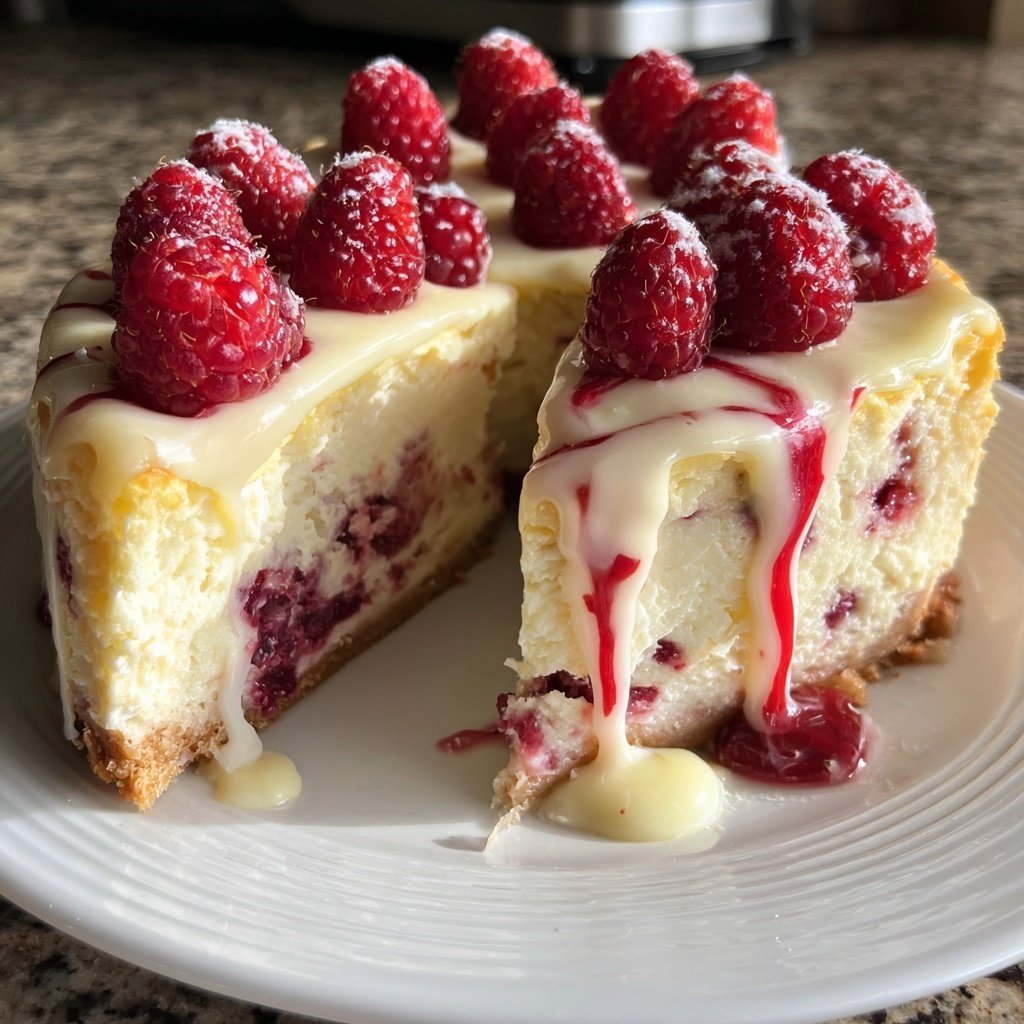 White Chocolate Raspberry Cheesecake