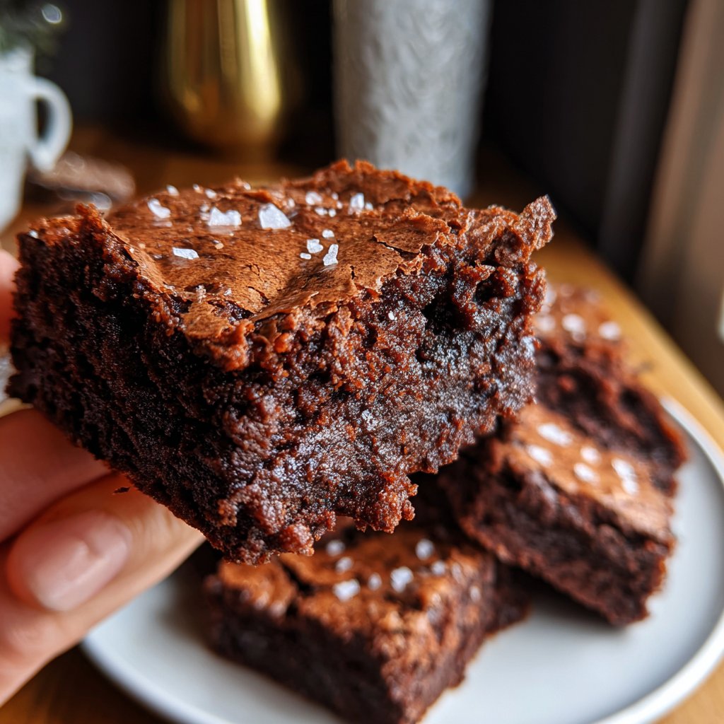 Cottage Cheese Brownies with Sea Salt