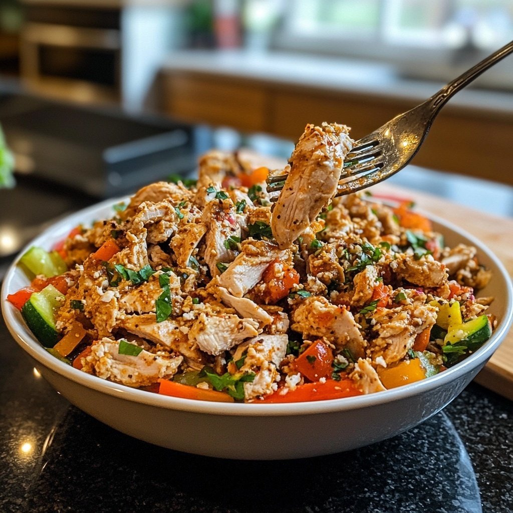Spicy Crockpot Chicken Shawarma Bowls
