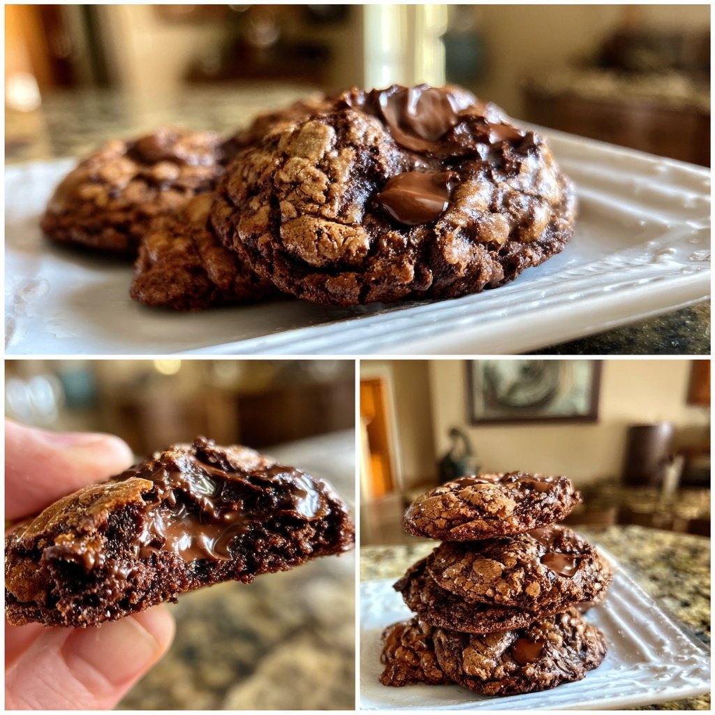 Chewy Brownie Mix Cookies With Chocolate Chips