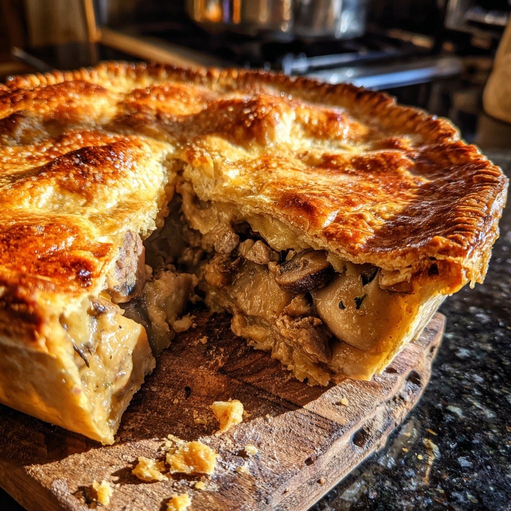 Comfort Food Beef and Mushroom Pot Pie